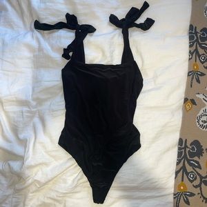 Nast Gal Tie Straps Bodysuit